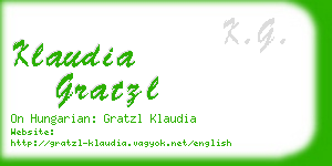 klaudia gratzl business card